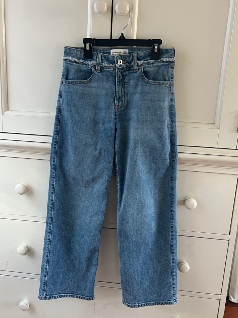abercrombie kids High Rise Wide Leg Jeans